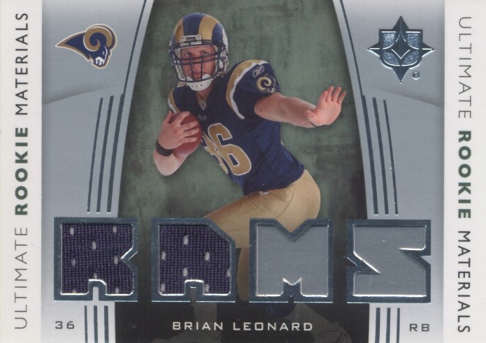 2007 Ultimate Collection Rookie Materials Silver #URMBL Brian Leonard