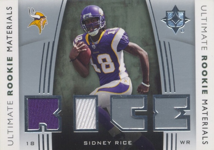 2007 Ultimate Collection Rookie Materials Silver #URMSR Sidney Rice