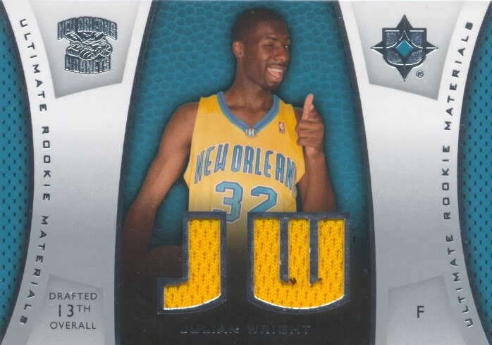 2007-08 Ultimate Collection Materials Rookies #JW Julian Wright