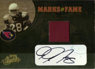 2005 Absolute Memorabilia Marks of Fame Material Autographs Prime #20 J.J. Arrington