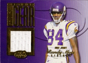 1999 Leaf Certified Gridiron Gear #RM84A Randy Moss White