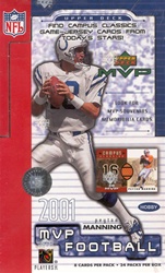 2001 Upper Deck MVP NFL Football Sports Trading Cards Hobby Box 