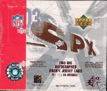 2003 Upper Deck SPx NFL Football Sports Trading Cards Box 