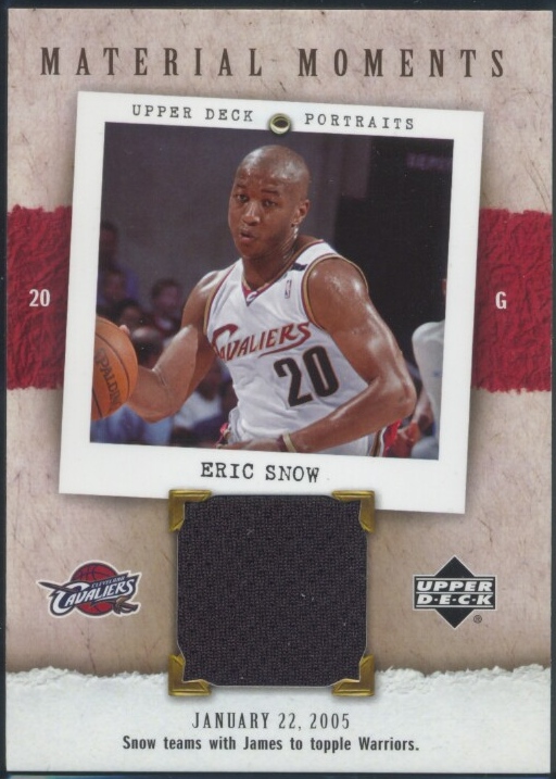 2005-06 UD Portraits Material Moments #ES Eric Snow