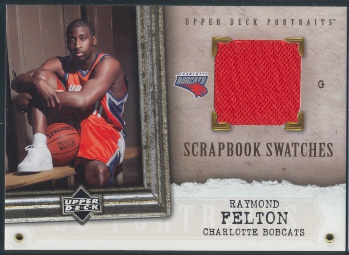 2005-06 UD Portraits Scrapbook Swatches #RF Raymond Felton