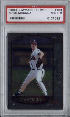 2000 Bowman Chrome Baseball #103 Greg Maddux Mint PSA 9 NICE!