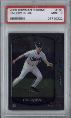 2000 Bowman Chrome Baseball #105 Cal Ripken Jr. Mint PSA 9 NICE!