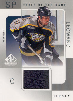 2000-01 SP Game Used Tools of the Game #DL David Legwand