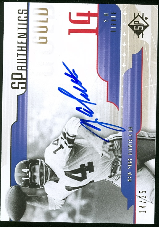 2008 SP Authentic Autographs Gold #SPYT Y.A. Tittle