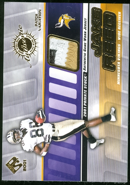 2001 Private Stock Game Worn Gear Patch #92 Jake Reed/300