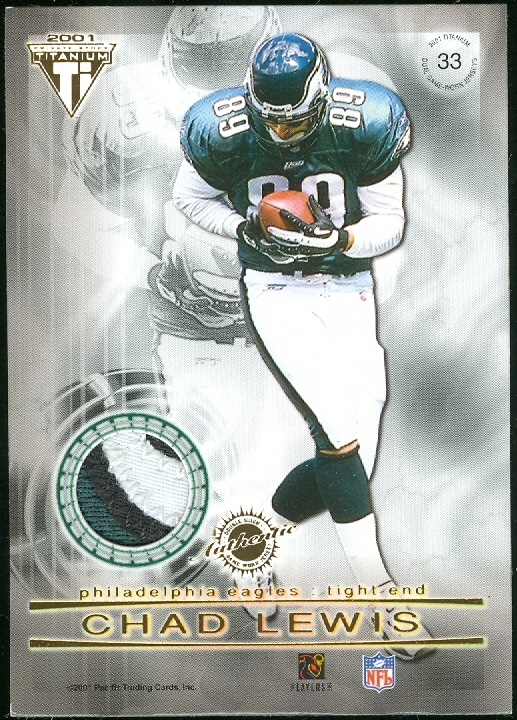 2001 Titanium Double Sided Jerseys Patches #33 Na Brown/Chad Lewis