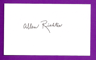 Al Richter Auto 3x5 index card Autograph Played 1951-53 Boston Red Sox (NC68)