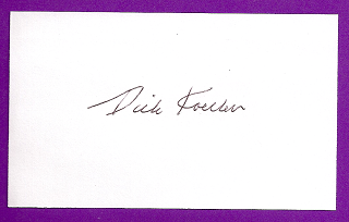 Dick Koecher Auto 3x5 index card Autograph Played 1946-48 Philadelphia Phillies (NC81)