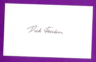 Dick Koecher Auto 3x5 index card Autograph Played 1946-48 Philadelphia Phillies (NC83)