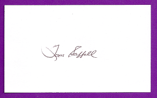 Tom Saffell Auto 3x5 index card Autograph Played 1949-55 Pittsburgh Pirates, Kansas City Athletics (NC84)