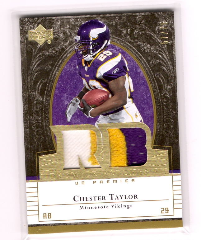 2007 Upper Deck Premier Patches Dual Gold #PP2CT Chester Taylor
