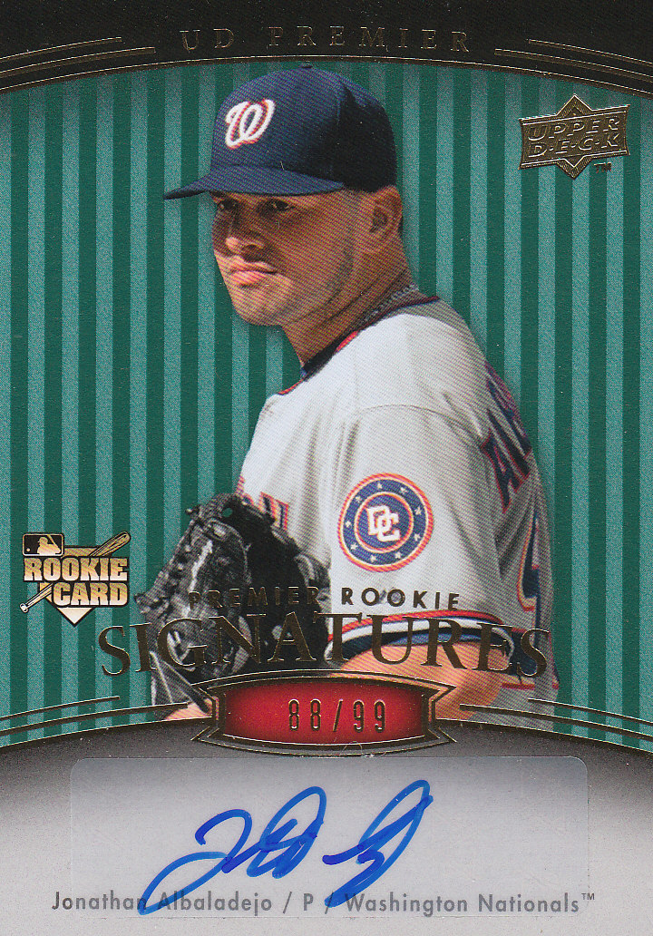 2008 Upper Deck Premier Blue #202 Jonathan Albaladejo AU/99