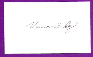 Normie Roy Auto 3x5 index card Autograph Played 1950 Boston Braves (NC122)