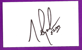 Mike Golic Auto 3x5 index card Autograph Played 1986-93 Houston Oilers, Philadelphia Eagles, Miami Dolphins (NC123)