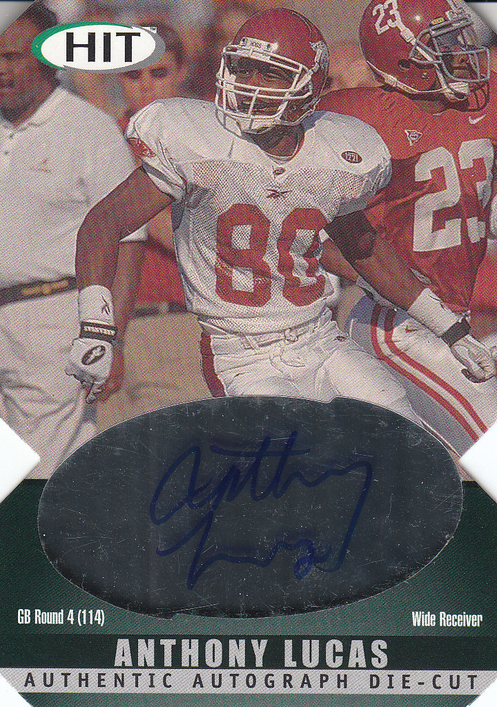 2000 SAGE HIT Autographs Emerald Die Cuts #8 Anthony Lucas