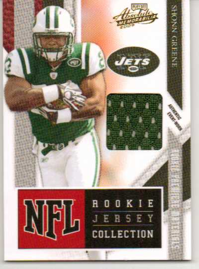 2009 Absolute Memorabilia Rookie Jersey Collection #31 Shonn Greene