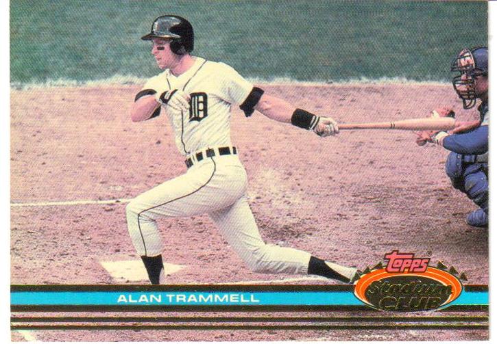 1991 Stadium Club Pre-Production #44 Alan Trammell