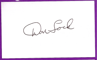Don Lock Auto 3x5 index card Autograph Played 1962-69 Washington Senators, Philadelphia Phillies, Boston Red Sox (NC142)
