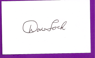 Don Lock Auto 3x5 index card Autograph Played 1962-69 Washington Senators, Philadelphia Phillies, Boston Red Sox (NC143)