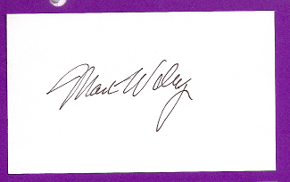 Mark Wiley Auto 3x5 index card Autograph Played 1975-1978 Minnesota Twins, San Diego Padres, Toronto Blue Jays (NC144)