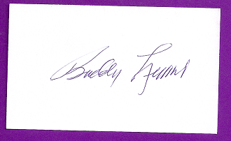 Buddy Lewis Auto 3x5 index card Autograph Played 1935-49 Washington Senators (NC166)