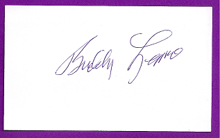 Buddy Lewis Auto 3x5 index card Autograph Played 1935-49 Washington Senators (NC165)