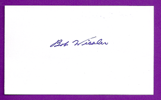 Bob Wiesler Auto 3x5 index card Autograph Played 1951-58 New York Yankees, Washington Senators (NC163)