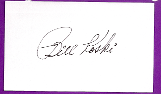Bill Koski Auto 3x5 index card Autograph Played 1951 Pittsburgh Pirates (NC158)