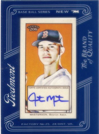 2009 Topps 206 Mini Framed Autograph #FMA23 Justin Masterson