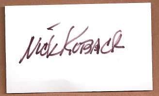 Nick Koback Auto 3x5 index card Autograph Played 1953-55 Pittsburgh Pirates (NC169)