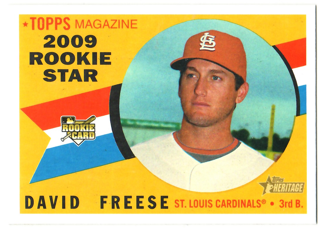 2009 Topps Heritage #555 David Freese RC