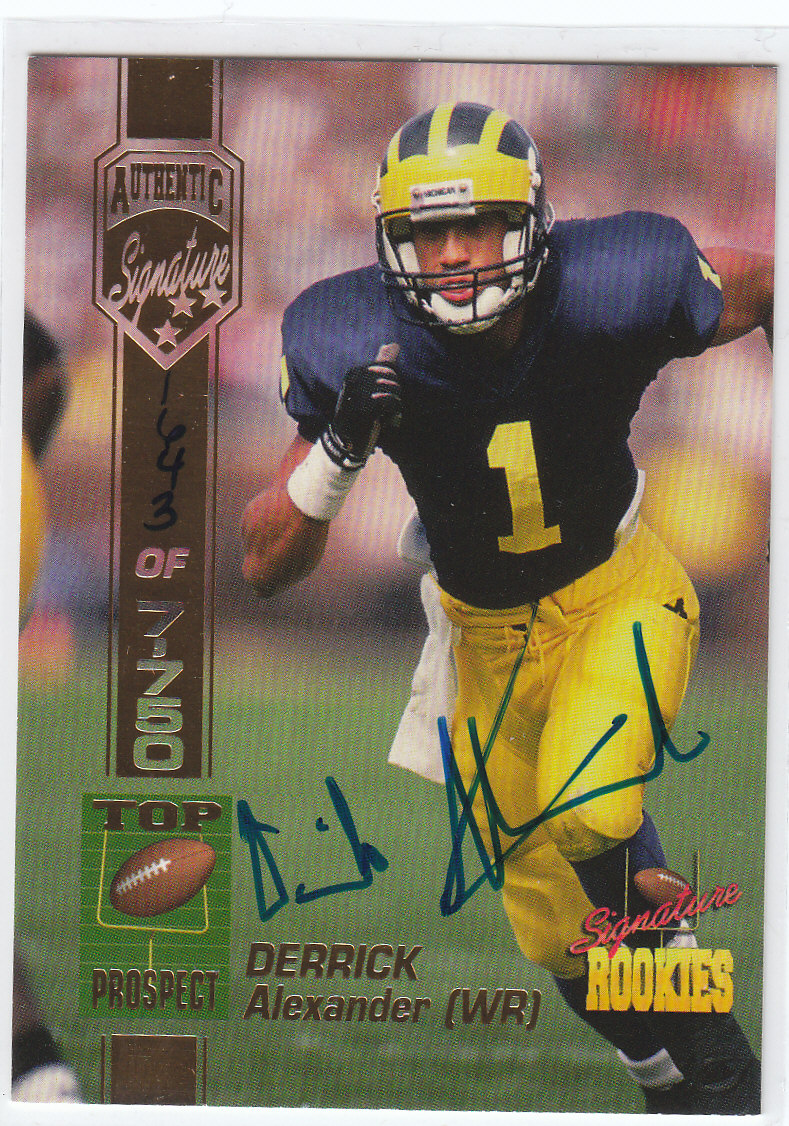 1994 Signature Rookies Autographs #3 Derrick Alexander WR
