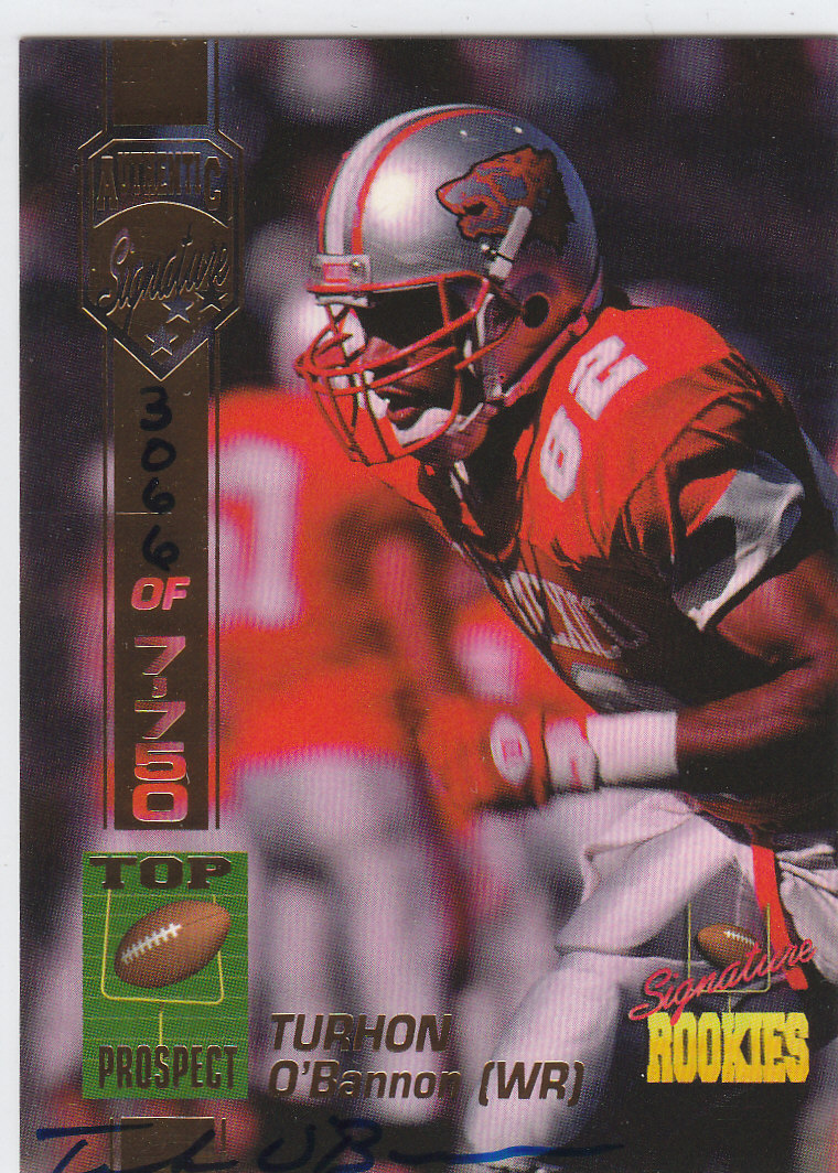 1994 Signature Rookies Autographs #41 Turhon O'Bannon