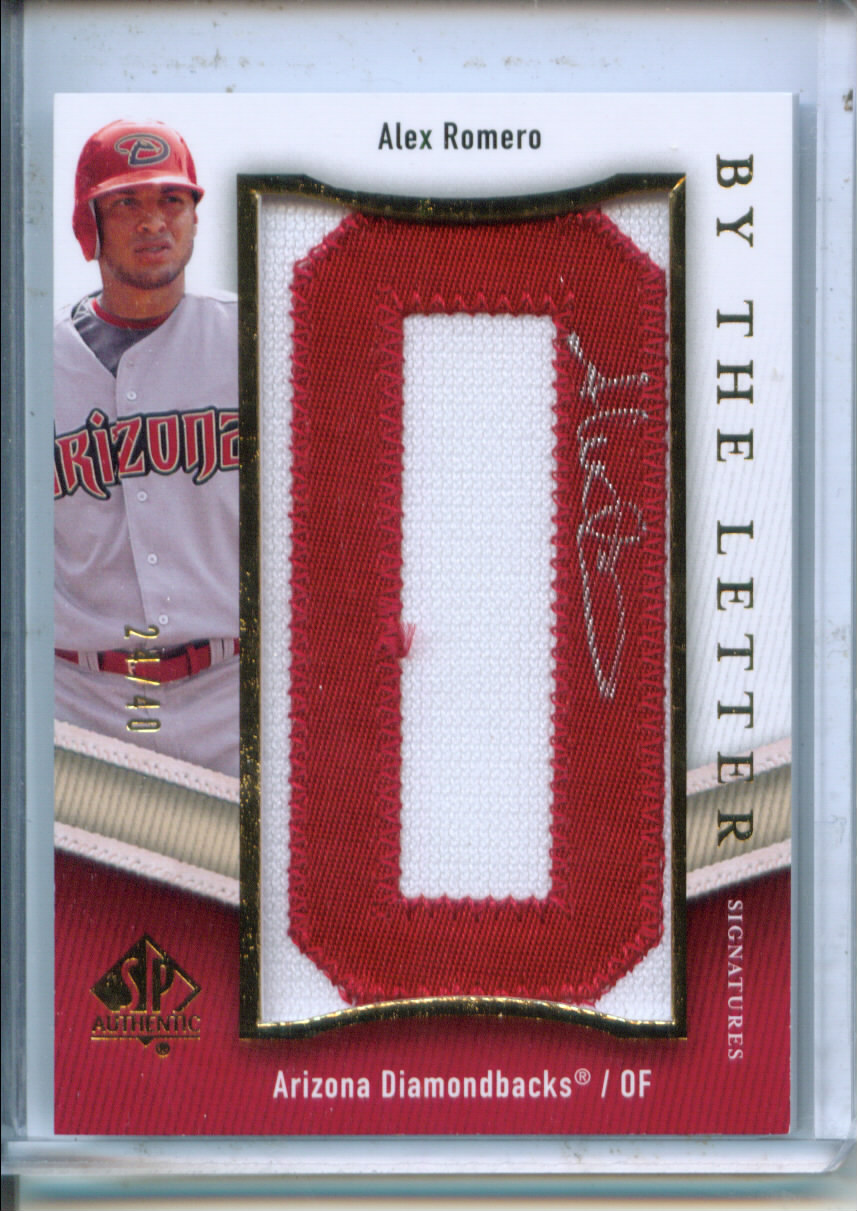 2009 SP Authentic By The Letter Signatures #AR Alex Romero/400 */Letters spell Alex Romero (each letter #'d/40)
