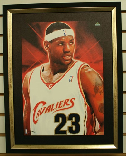 Lebron James Artistic Impressions Jersey Patch Framed Piece by Upper Deck Collectibles