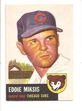 1953 Topps #39 Eddie Miksis