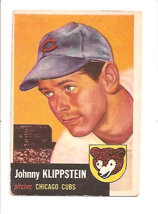 1953 Topps #46 Johnny Klippstein DP