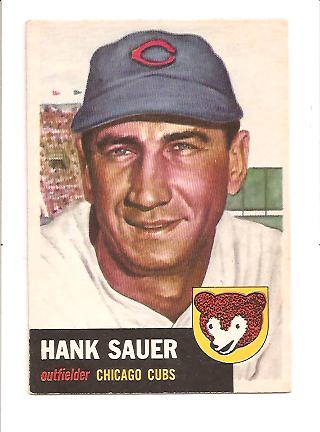1953 Topps #111 Hank Sauer DP