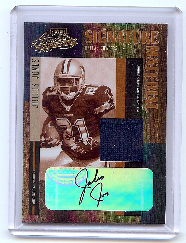 2004 Absolute Memorabilia Signature Material Prime #SM16 Julius Jones