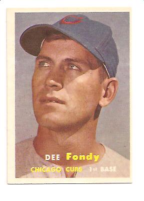 1957 Topps #42 Dee Fondy
