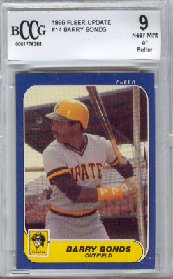 1986 Fleer Update #14 Barry Bonds XRC