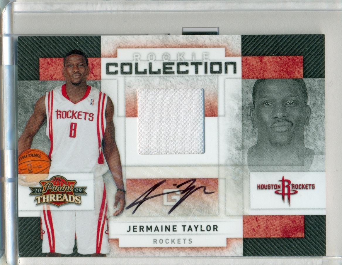 2009-10 Panini Threads Rookie Collection Materials Signatures #35 Jermaine Taylor