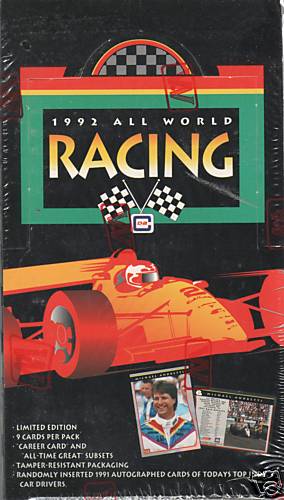 1992 All World Indy Racing Factory Sealed Unopened Box (36 Packs)