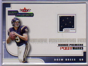 2001 Hot Prospects Draft Day Postmarks #3 Drew Brees/1775