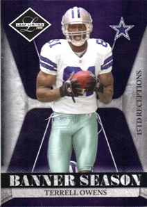 2008 Leaf Limited Banner Season #12 Terrell Owens